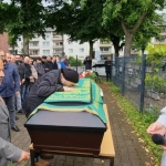 Almanya'da yangında ölen genç defnedildi